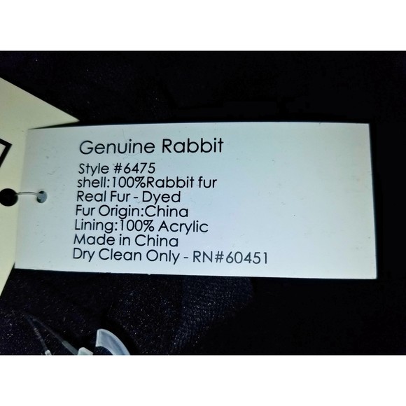 Surell Boot Bling Black Genuine Rabbit Fur Boot Cuff Shoe Cuff - Picture 2 of 5